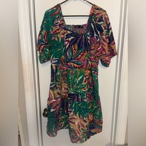 Mlle Gabrielle Multicolor Tropical Print Dress